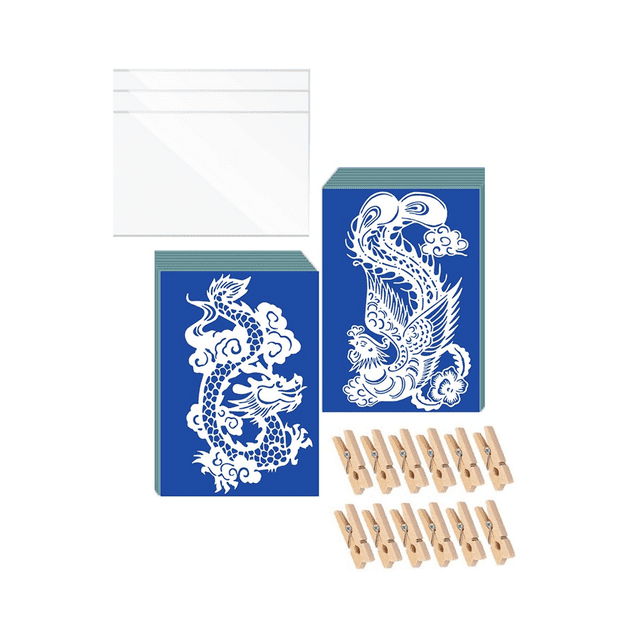 24 Sheets Sun Print Paper A5 for Adults Crafts DIY with Clamp Board