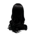 thumbnail image 1 of 24" Silk Wig Natural Black Long Curly Hair Front Lace Wigs Women Hair Practical, 1 of 7