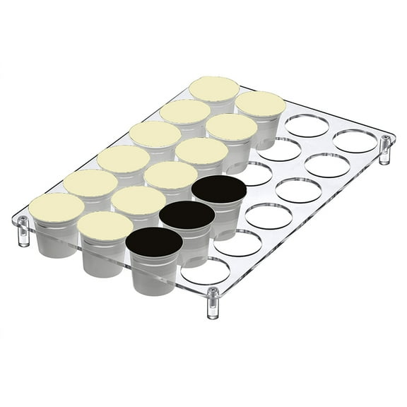 24-Slot Coffee Capsules Holder Drawer Organizer Tray Compatible With K-Cup Coffee Pods Acrylic Capsule Display Rack Home Office