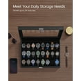 thumbnail image 1 of 24-Slot Lockable Watch Case with Glass Lid - Premium Watch Storage Box with Removable Pillows, Gift Ready, Ink Black, 1 of 6