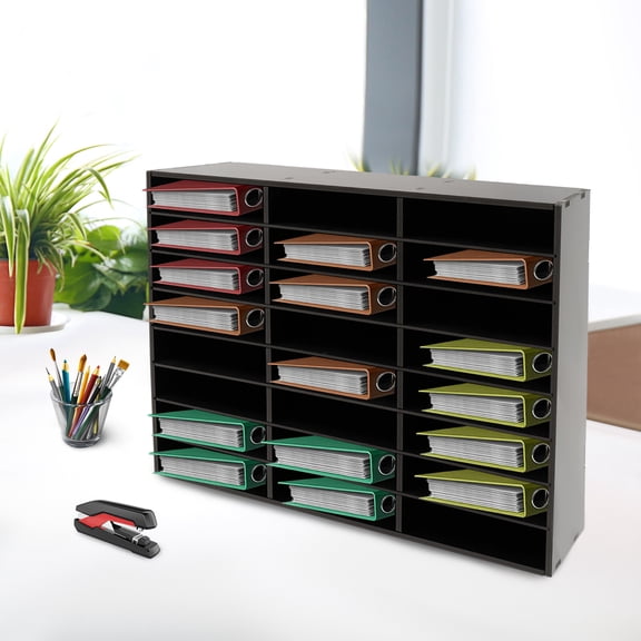 24 Slot Office Literature/File Organizer PVC Classroom Mailbox Paper Organizer Storage, 2023 New Durable, Removable Mail Organizer for Offices, Home or School Use | US STOCK