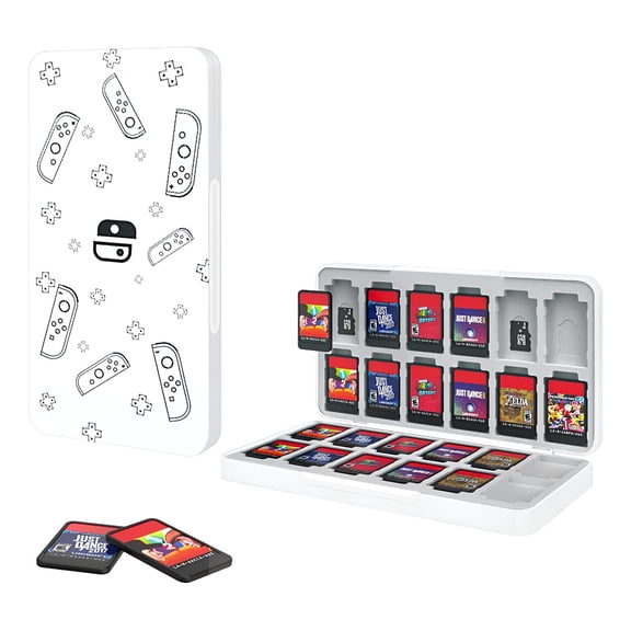 24-Slot Switch Game Card Case Compatible with Switch/Oled/Lite,Hard Shell Games Holder Organizer for Switch Game Box