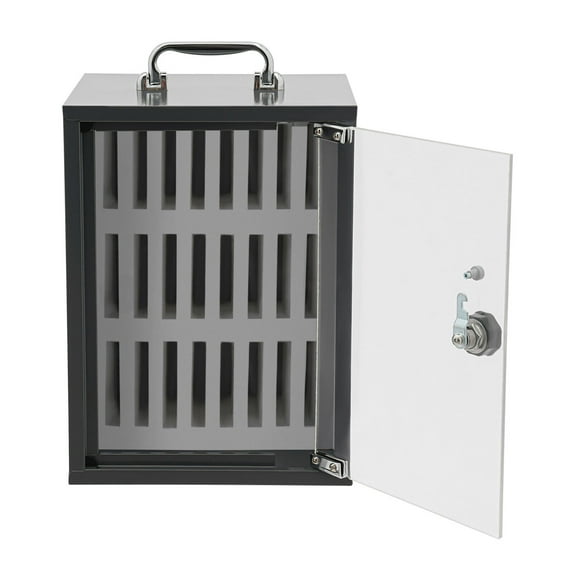 24 Slots Combination Lock Cell Phones Locker, Free Standing / Wall Mounted Cell Phones Storage Cabinet with 1 Set Label Paper