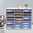 thumbnail image 1 of Mail Sorter Organizer Wood Literature Organizer Desktop Bill Paper for Office, 1 of 9