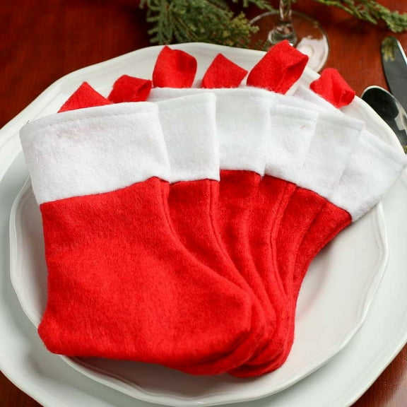 24 Small Red Felt Christmas Stockings: A Holiday Tradition for the Whole Family
