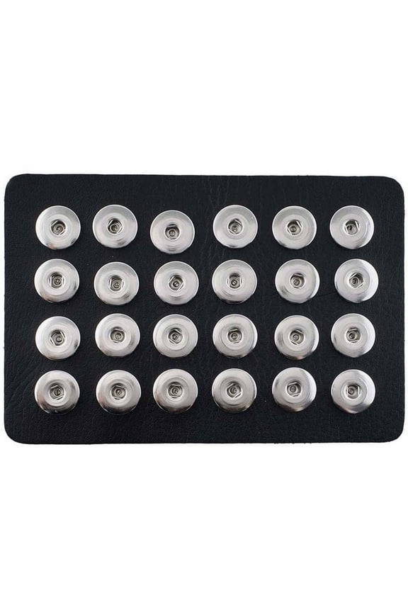 24 Snap Holder Display Snap Jewelry Fits 18MM 20MM Ginger Charm Buttons