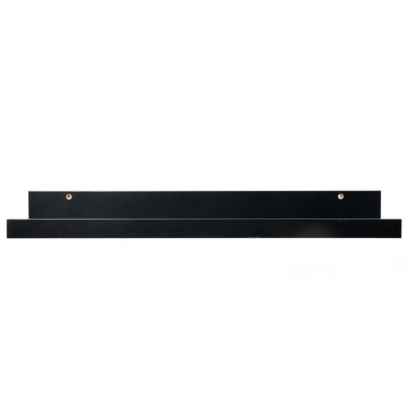 24" Solid Black Ledge Shelf by Studio Décor - Floating Wall Mount Display for Pictures - Books - Home Décor - 1 Pack