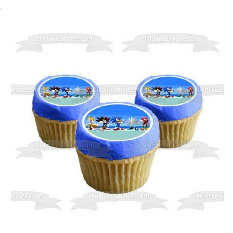 Sonic Hedgehog Cupcake toppers