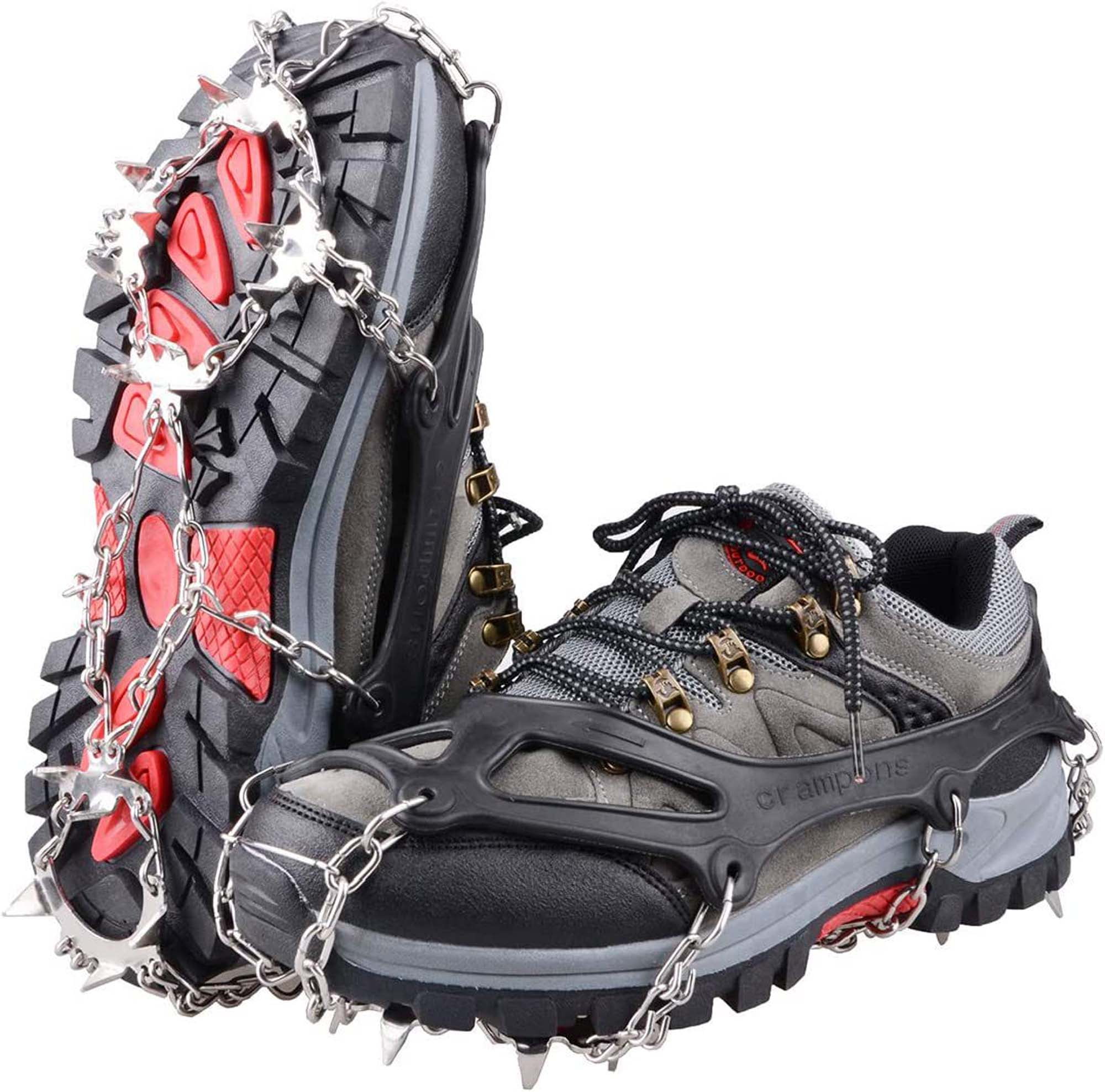 24 Spikes Ice Cleats Snows Crampons Walk Traction Cleats for Boots