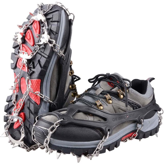 24 Spikes Ice Cleats Snows Crampons Walk Traction Cleats for Boots