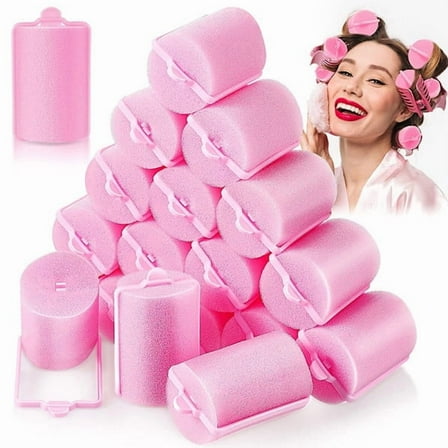 24 Sponge Hair Rollers, Large Hair Rollers for Styling with Soft Foam 3.6 cm