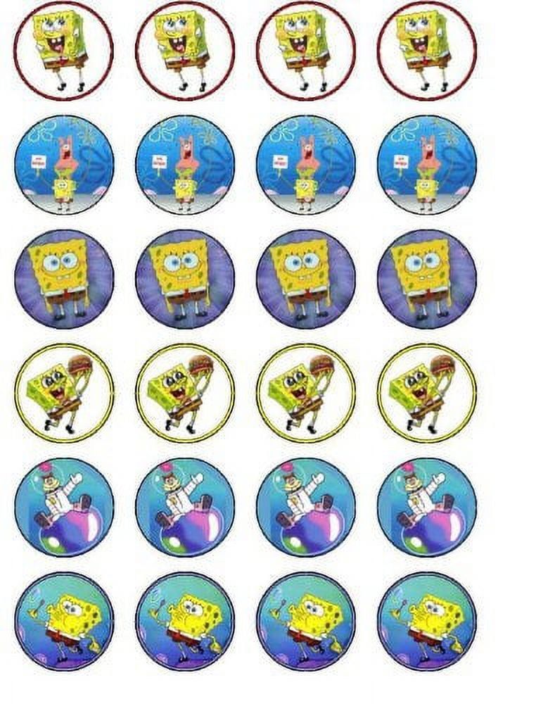 Spongebob Edible Frosting Images Cupcake Toppers, by A Birthday Place ...