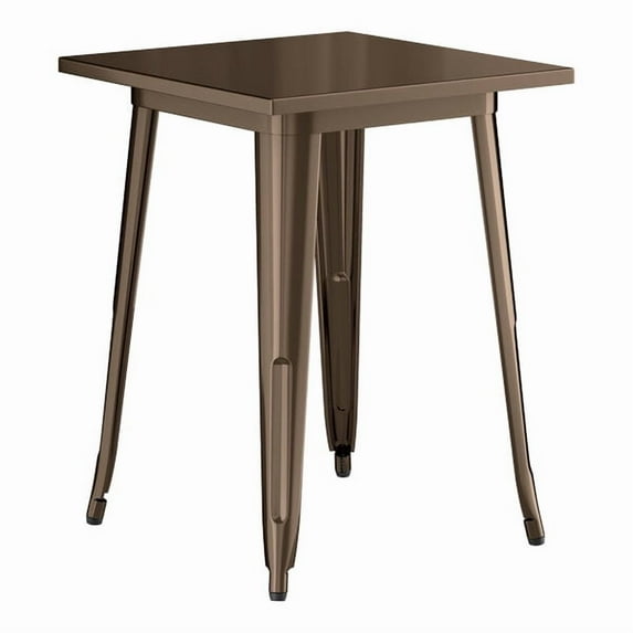 24'' Square Copper Metal Restaurant Patio Dining Table For Indoor or Outdoor Use