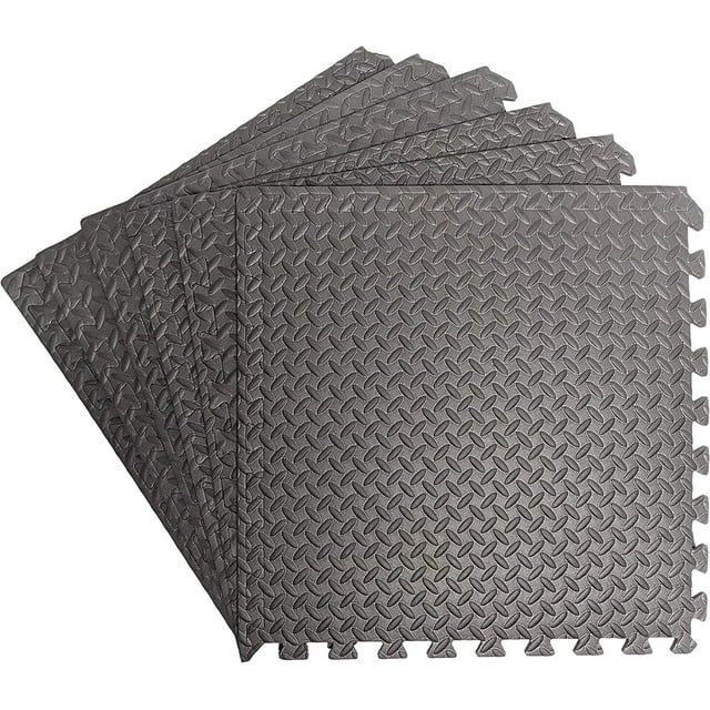24 Square feet / 6 Interlocking Foam Tiles Thick Exercise Mat Soft