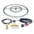 thumbnail image 1 of 24" Stainless Steel Fire Pit Burner Ring with Connection Kit Portable Propane Tanks, 1 of 5