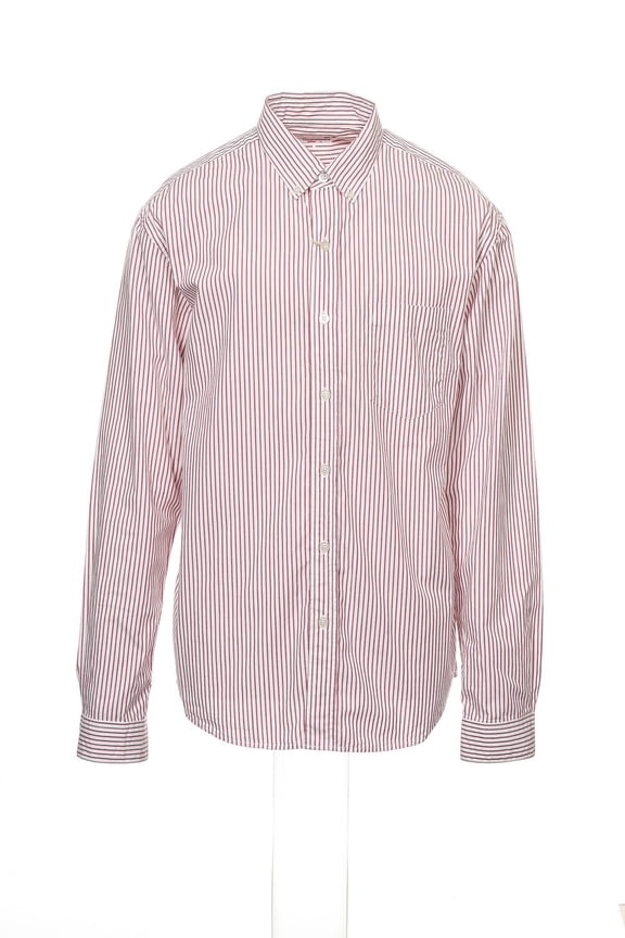 Burgundy Button Down Shirt Sport , Size Medium