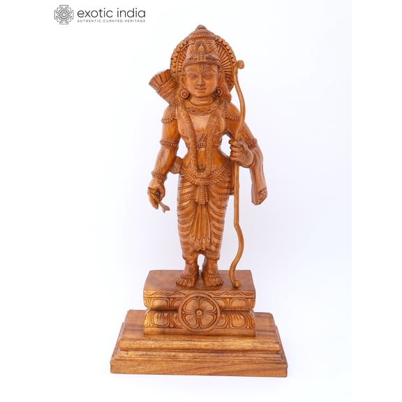 24" Standing Lord Rama | Wood Carving