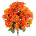 thumbnail image 1 of 24 Stems Faux Full Blooming Ranunculus, Lily, Hydrangea Mixed Flower Bush - Coral Mix, 1 of 1