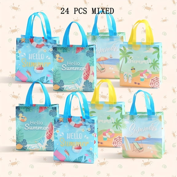 24 Summer Hawaiian Party Favor Bags