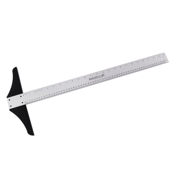Artist's Loft 24" T-Square Ruler by Westcott - Aluminum Ruler for Sketching, Drafting, and Drawing - 1 Pack
