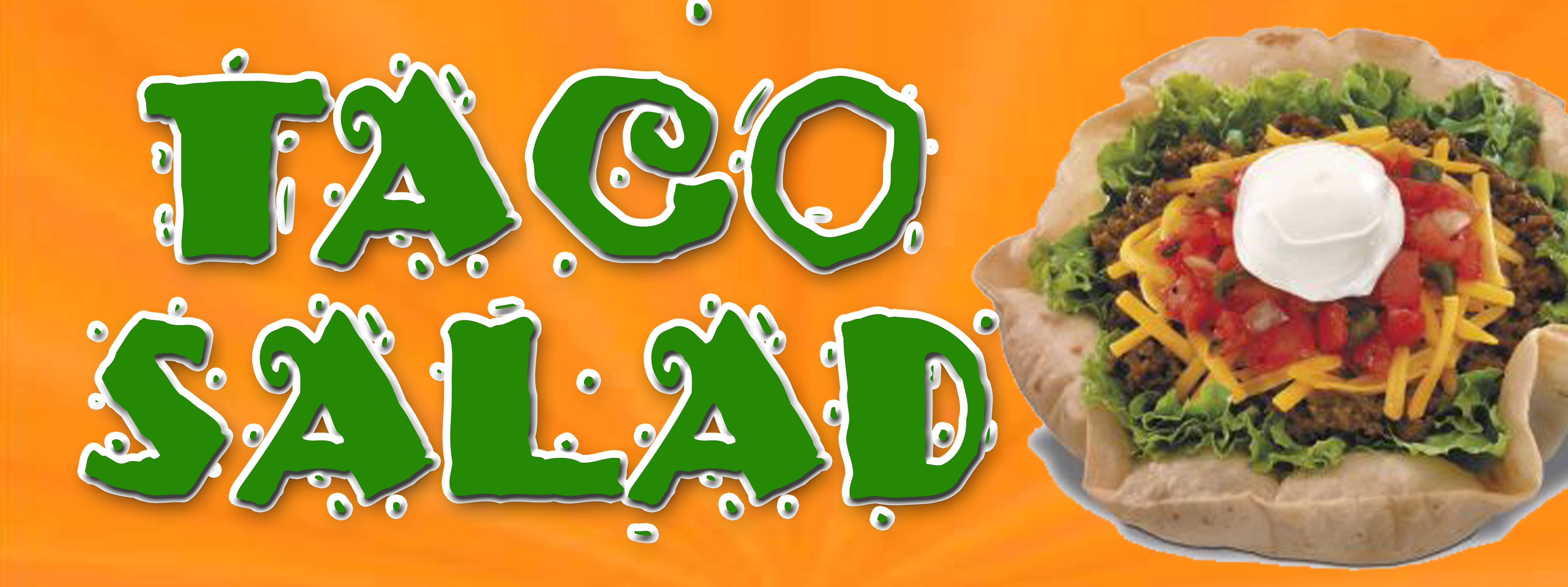 24" TACO SALAD DECAL sticker mexican food restaurant