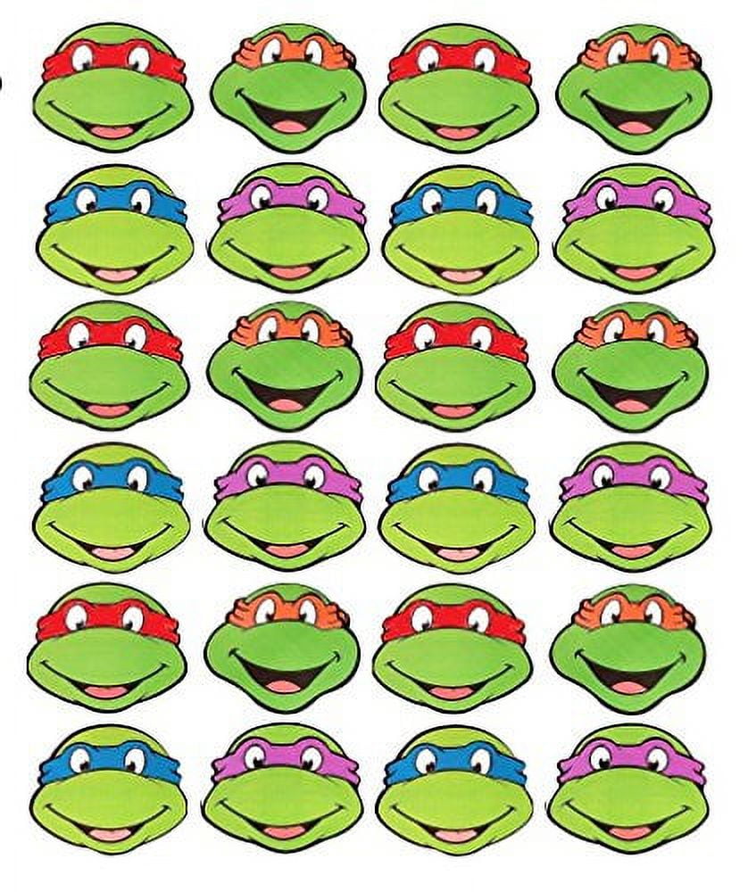 A BIRTHDAY PLACE 24 Teenage Mutant Ninja Turtles Donatello Michaelangelo Leonardo Raphael Edible Cupcake Topper Images ABPID03835