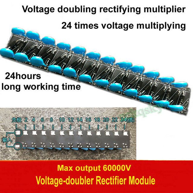 24 Times Rectifier 60000V High Voltage Multiplier Voltage Doubler