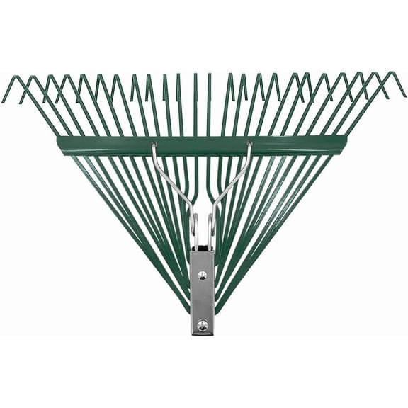 24-Tine Spring Rake Head Only, Green - 3 Pack