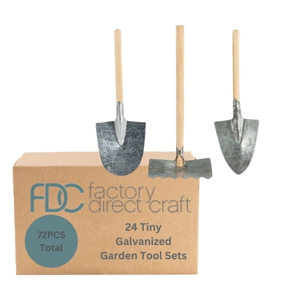 Factory Direct Craft Bulk Garden Tool Sets, Set of 72 Pieces, 7 Inch Mini Garden Tools