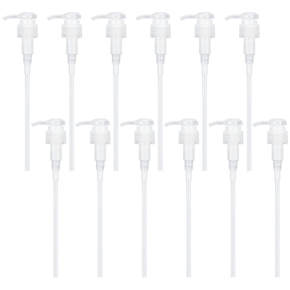 24 Tooth Plastic Dispensing Pumps Fits Shampoo and Conditioner Jugs Bottles Clear 4.55x2.65x13.8~21cm