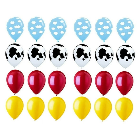 24 Toy Story Cow Cloud Printed 11" Latex Balloons Set Baby Shower Birthday Party