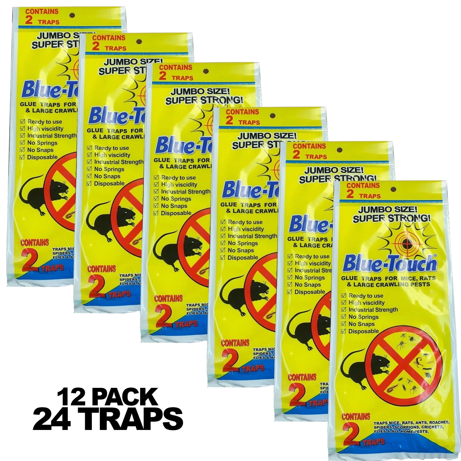 Mouse Guard 12 Pack Ready-to-Use Odorless Mouse Glue Traps for