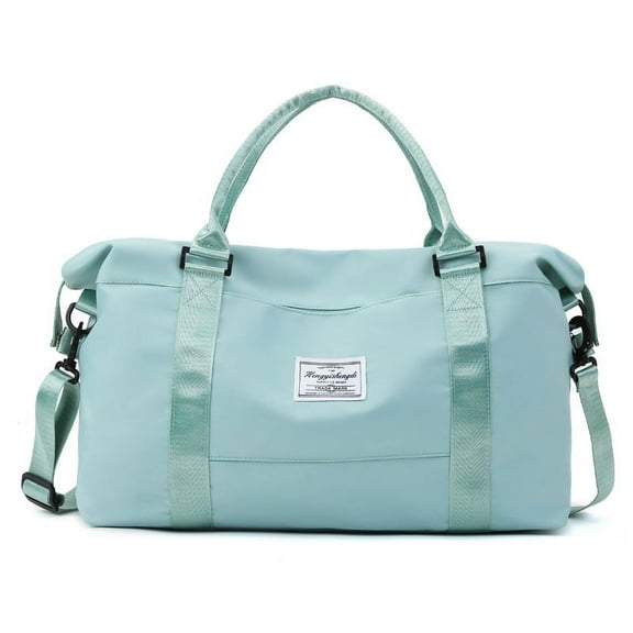 24" Travel Duffle Bag for Women Carry On Tote Weekender Overnight Bag Large Capacity Duffel Bag,Gym Tote Bag with Dry and Wet Separation,Green