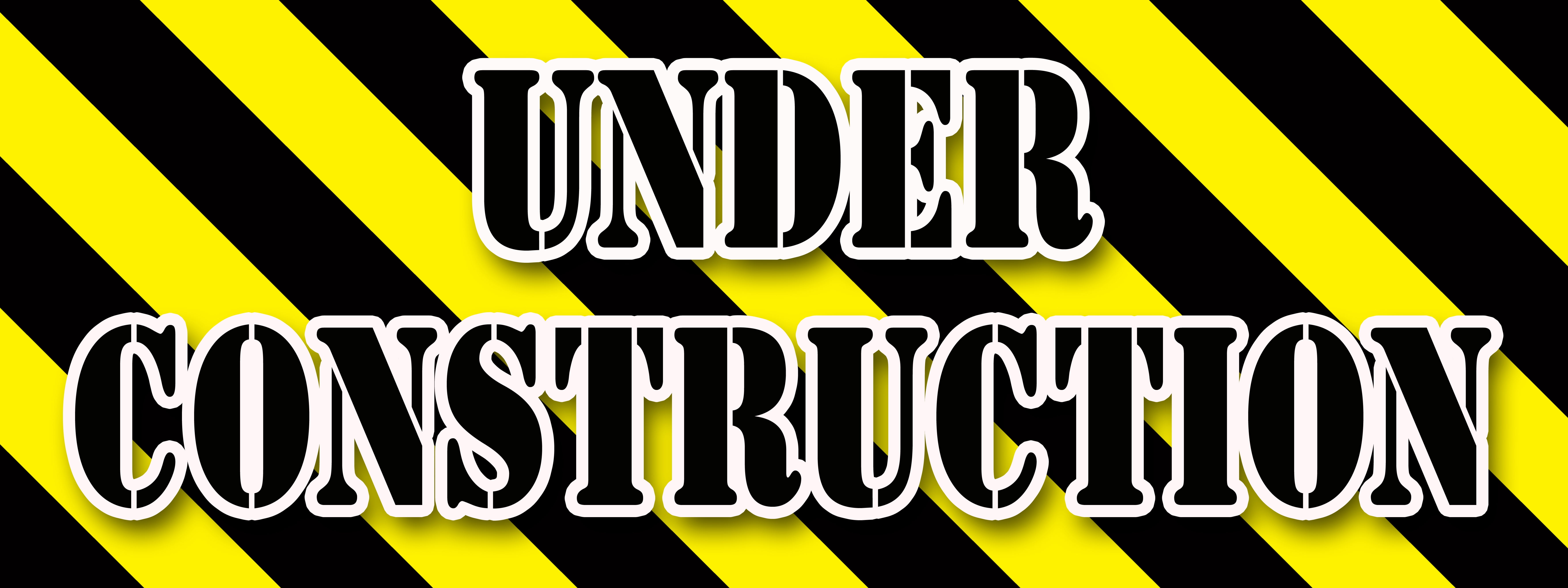 24" UNDER CONSTRUCTION DECAL sticker workers construction demolition crew