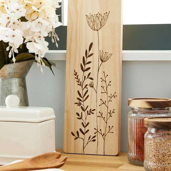 Make Market 24" Unfinished Pinewood Paddle - Paintable Wood Paddle with Leather Strap for DIY Wall Decor, Craft Projects, and Personalization, 6 Pack