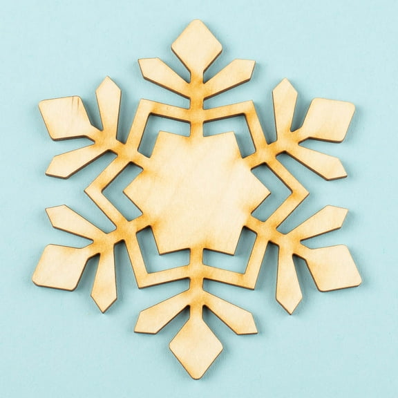24 Unfinished Wood Snowflake Cutouts: Your Winter Wonderland Awaits