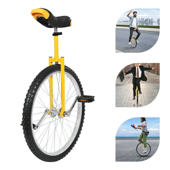 24" Unicycle Leakproof Tire Wheel Cycling Outdoor Sports Fitness Exercise Health for Office Workers