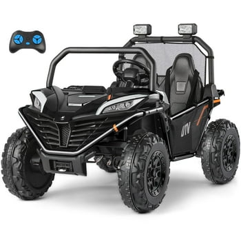 24 V Kids Ride on Car,Neche 2 Seater Powered off-Road,4WD Electric Vehicles with Remote Control,Maximum 5mph,Spring Suspension UTV for 3-8 Boys Girls,Black