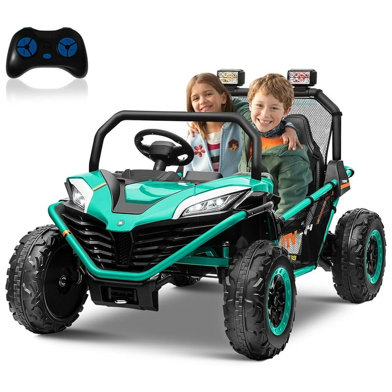Neche 24V Kids Ride on Car 2 Seater 4WD Electric Vehicles with Remote Control 5mph Green Walmart
