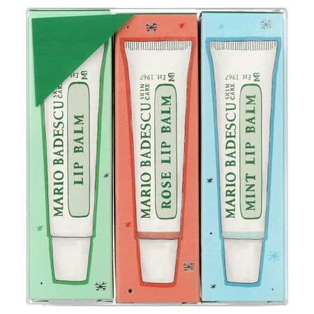 ($24 Value) Mario Badescu Lip Balm Trio Holiday Gift Set, 3 ct