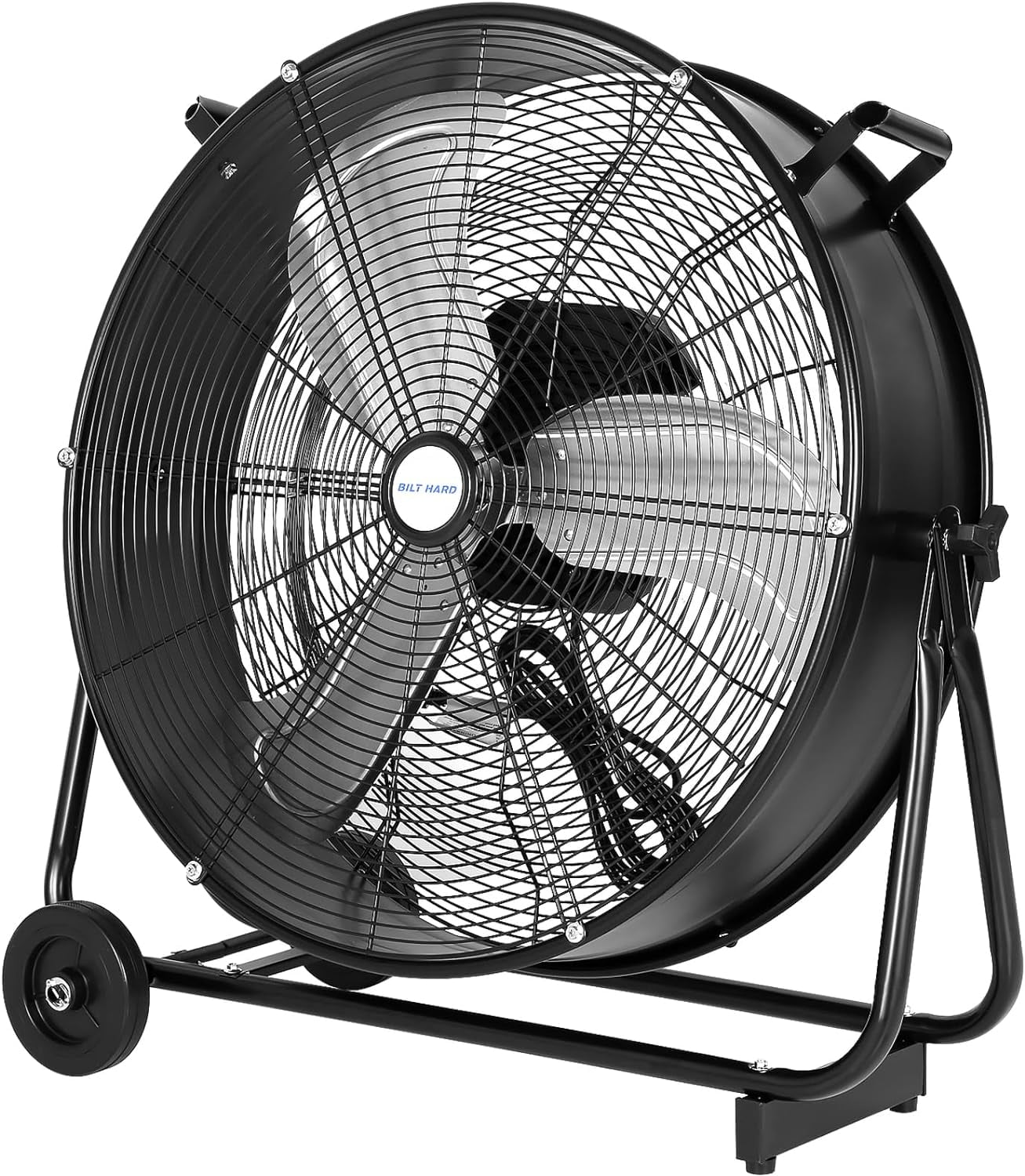 24" Variable Speed DC Motor High Velocity Drum Fan, 360°Adjustable Tilt, 7800 CFM Industrial