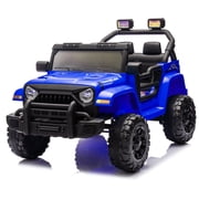 Xuanlur 12V Kids Ride on Car with Remote Control, Ride on Toys w/ Dual Drive, Four-Wheel Suspension, Bluetooth Music, LED Lights, USB, Shock Absorption, Toys Car for Kids Aged, Dark Blue