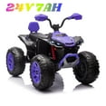thumbnail image 1 of 24 Volt Kids ATV Ride-On, Electric Dual 4 Wheeler with Leather 2-Seater, Ride on Toys for Big Kids with LED Lights, Music, High Low Speed, Purple, 1 of 6