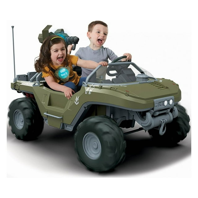 24V Microsoft Halo Warthog Ride on with Laser Tag Blaster and Vest, Max