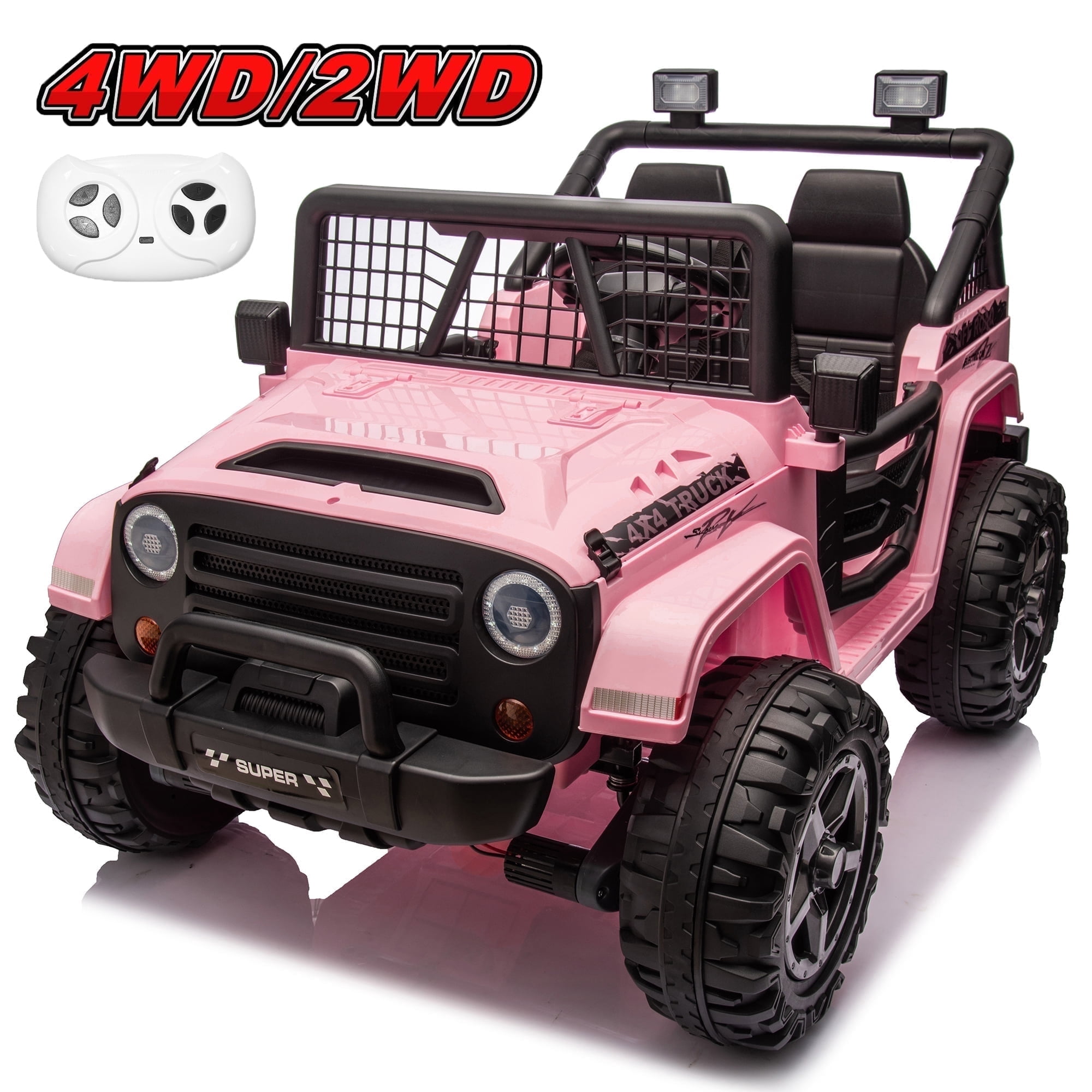 24V 2-Seater 4WD Ride-On Truck, Remote Control, 4*200W Motors, 9AH ...