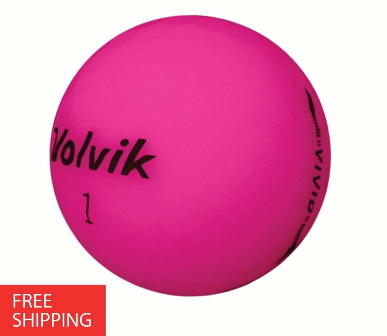 Pre-Owned 24 Volvik Vivid Mat Pink 4A Used Recycled Golf Balls, by Mulligan Golf Balls