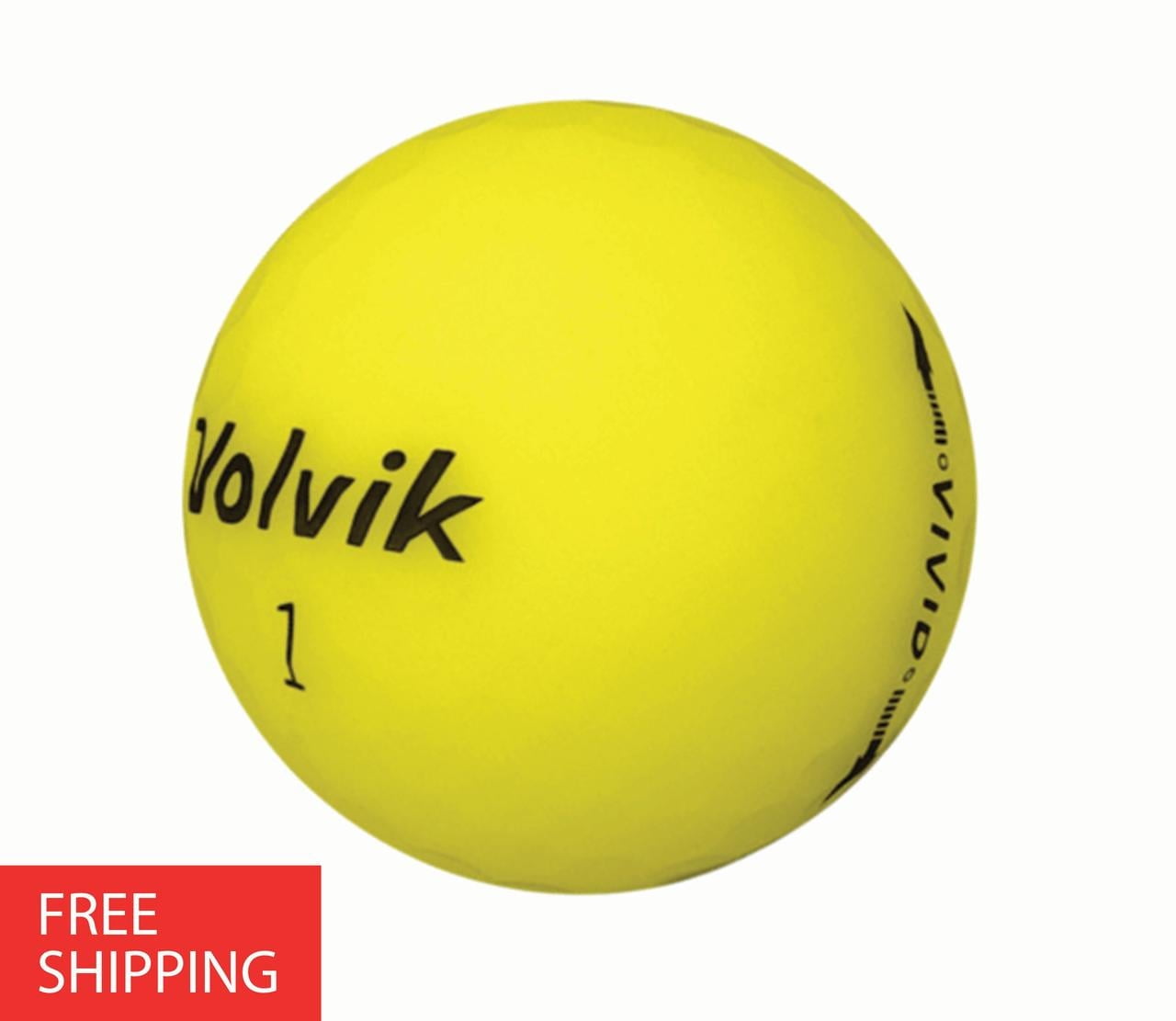 Pre-Owned 24 Volvik Vivid Mat Yellow 4A Used Recycled Golf Balls, by Mulligan Golf Balls