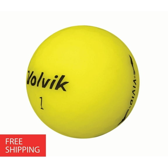 Pre-Owned 24 Volvik Vivid Mat Yellow 4A Used Recycled Golf Balls, by Mulligan Golf Balls