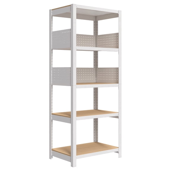 HOMEDANT House 24" W Pegboards Storage Rack 5-Tier Heavy Duty Boltless Metal Utility Shelving Unit for Pantry Garage 1Pack