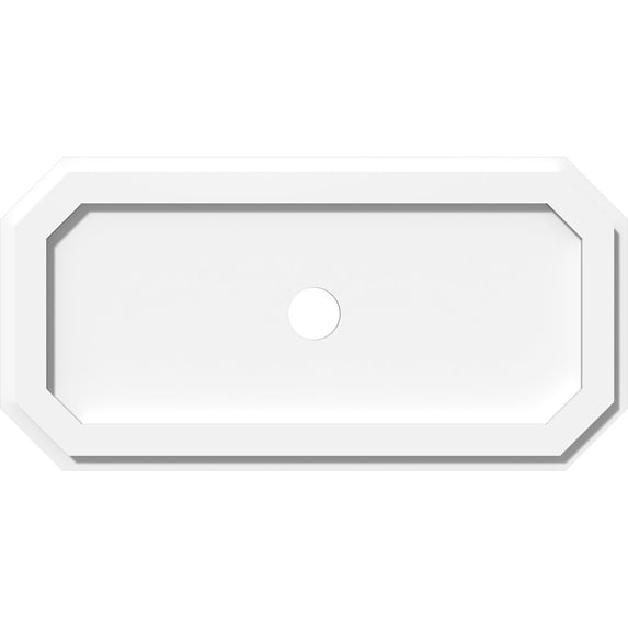 24"W x 12"H x 2"ID x 8 1/4"C x 1"P Emerald Architectural Grade PVC Contemporary Ceiling Medallion